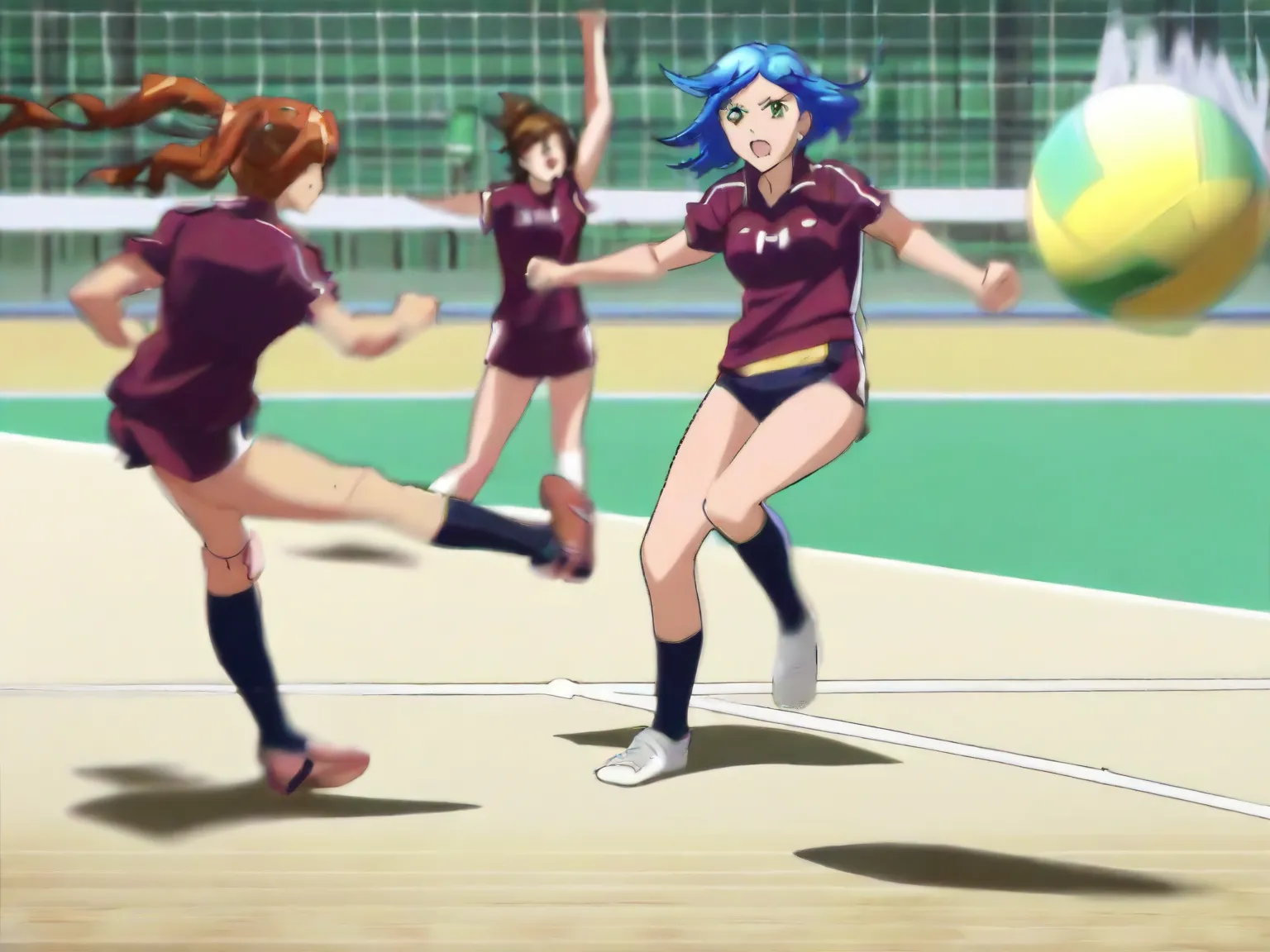 mila superstar, smashing volleyball, volleyball court