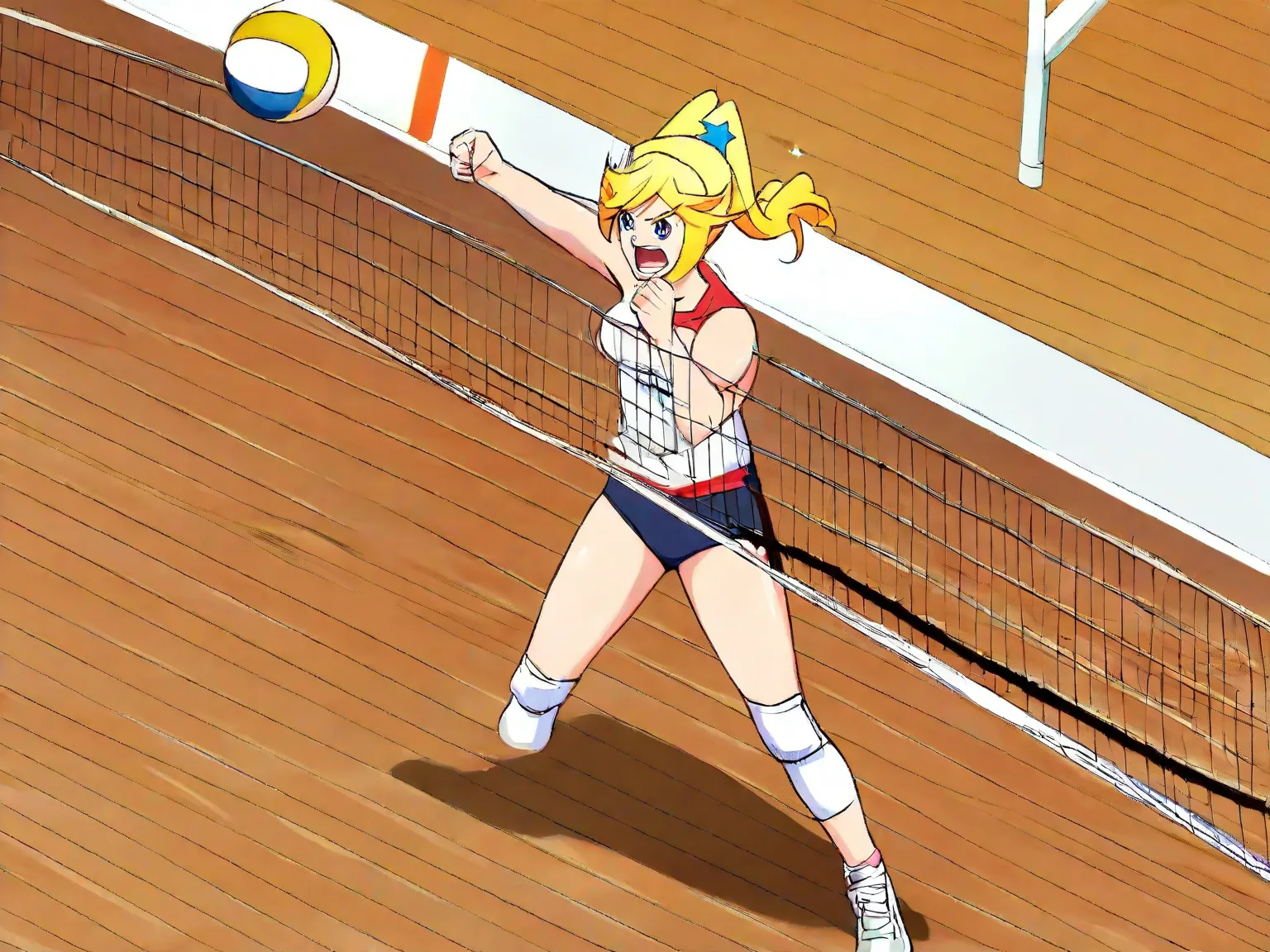 mila superstar, smashing volleyball, volleyball court