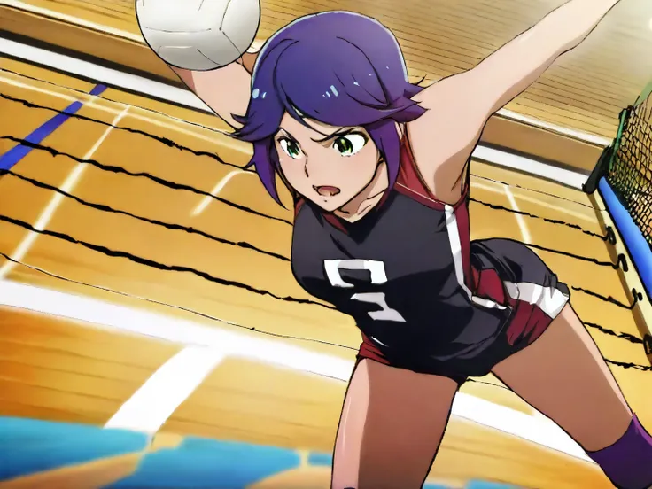 mila superstar, smashing volleyball, volleyball court