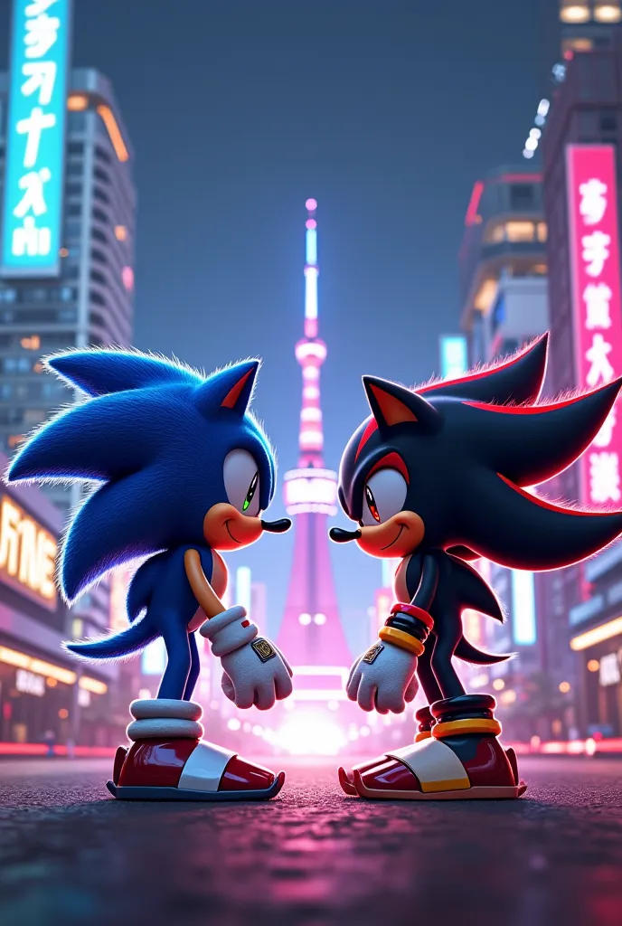 Sonic vs Shadow in Tokyo