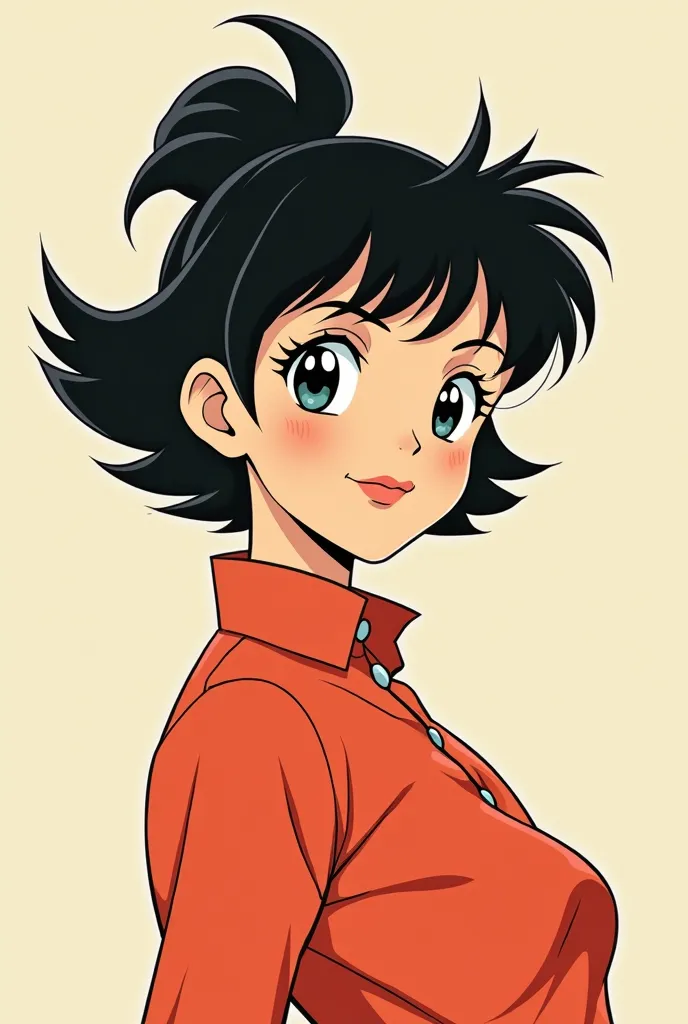 girl, 60s anime style, Mach GoGoGo style, no background, joseph biderad style