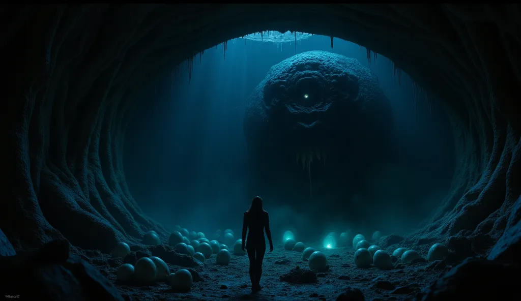 The Queen’s Survival (0:07 - 0:18)

Prompt: Inside a dark, underground hive, pulsating with eerie bioluminescent blue veins. A massive, shadowy cocoon starts to crack open, revealing the Queen’s silhouette as she slowly awakens. A faint growl builds into a...