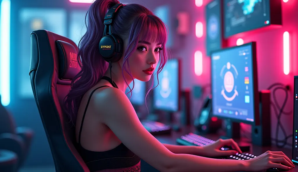 Sexy gamer girl