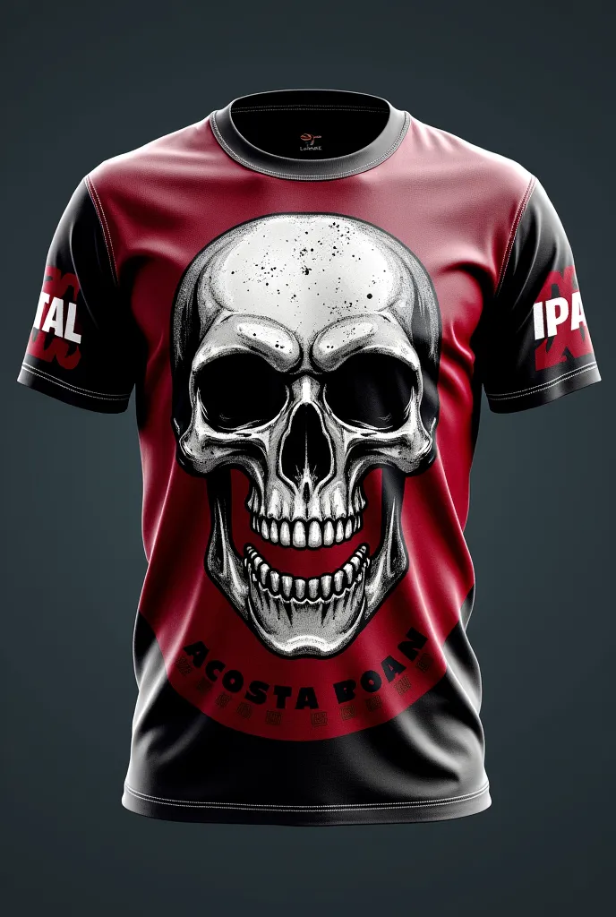  motocross shirt with skull design, the Acosta legend and space to insert a logo