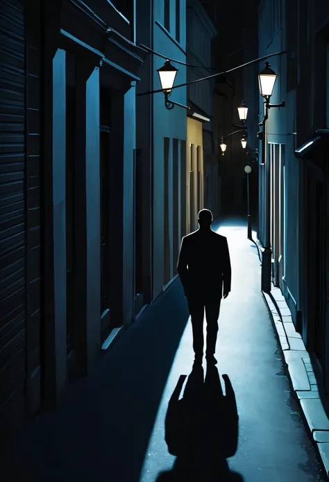 shadows under street lights, Nobody, Shadows Alone, absurd,