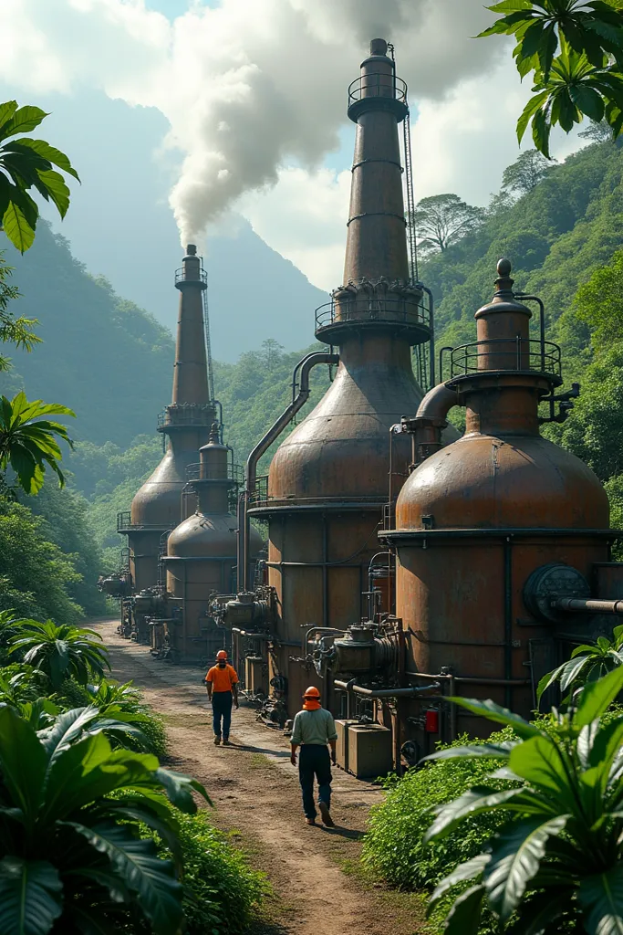 Distillery of gasoline from clove leaves 