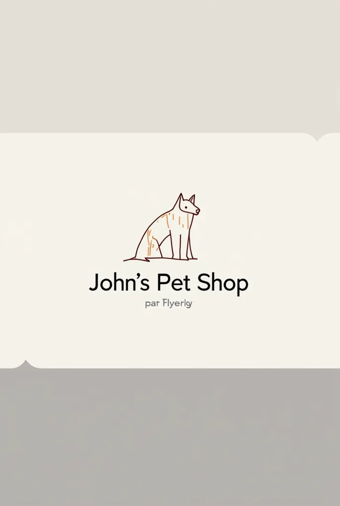 Logo minimal  for petshop john 