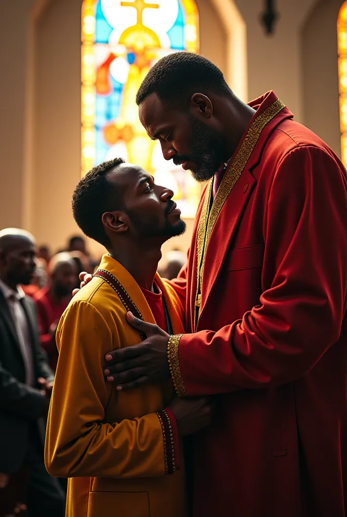 A 34-year-old African man subjected to an African father at church 