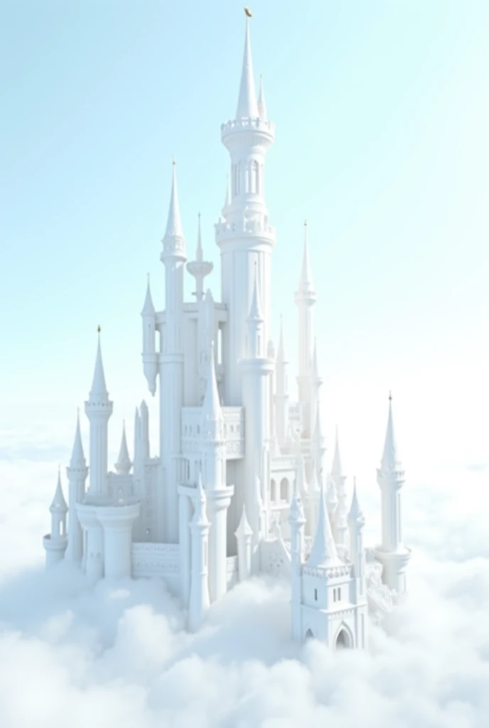 A castle drawn entirely white