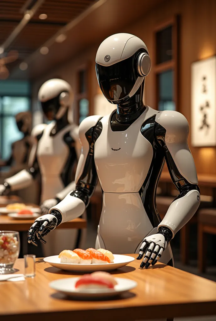 Iconic and innovative sushi restaurant with robotic intelligence where waiters are not people 