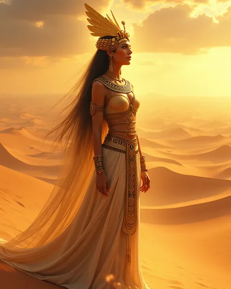  An Egyptian goddess in the desert