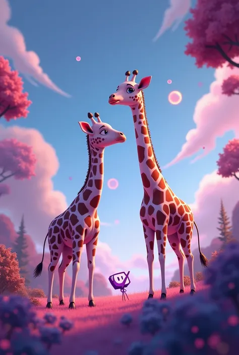 Create a mobile wallpaper, With a Twitch and giraffe sub theme