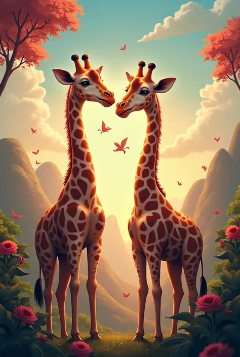 Create an image with the Twitch Sub logo with giraffes