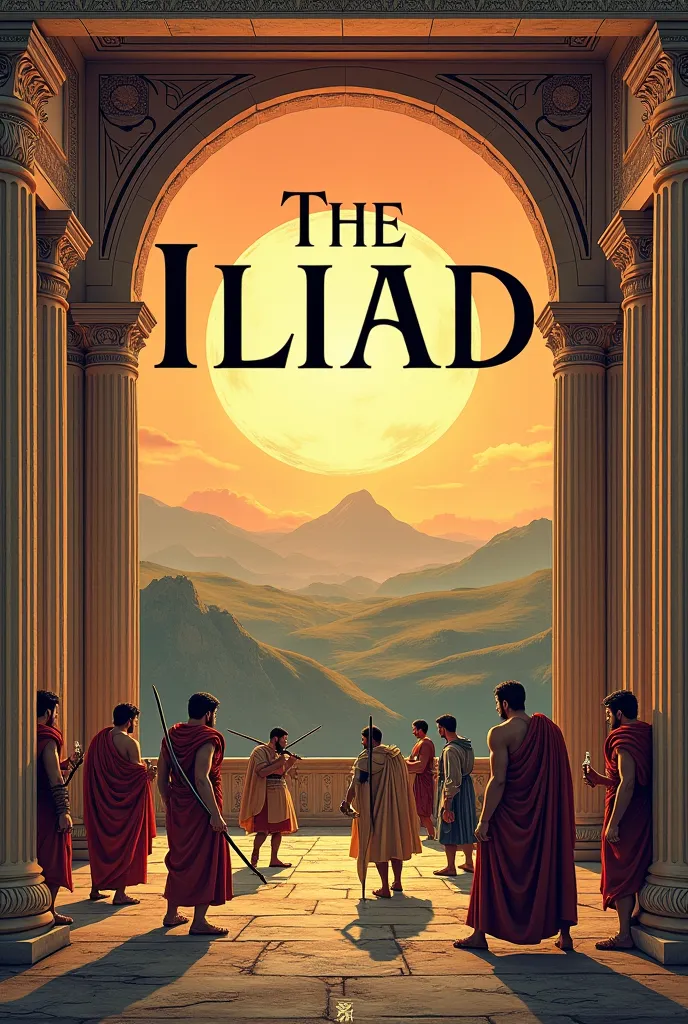 a cover, Where with letters say the name ILIAD 