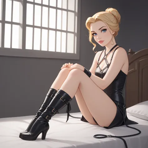 ((full body photo)) masterpiece, perfect face, perfect hands, high quality, 1 girl, Alone, Pony V1/XL
Belle- beauty and, blonde hair, dominatrix, feathers, tied ankles, tied arms, focus full body, knee high leather flats, bound and gagged, intricate detail...