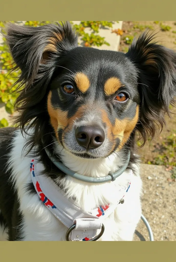 Papillon dog draw in Disney animation style 
 From the front portrait with droopy ears