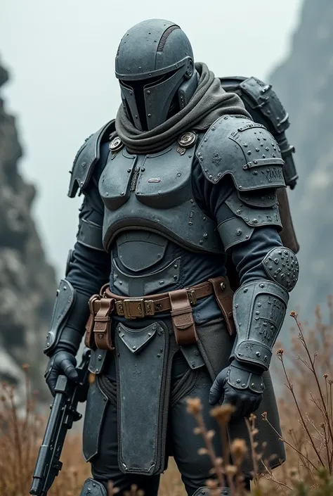 Change the color of the armor to gray and camouflage 