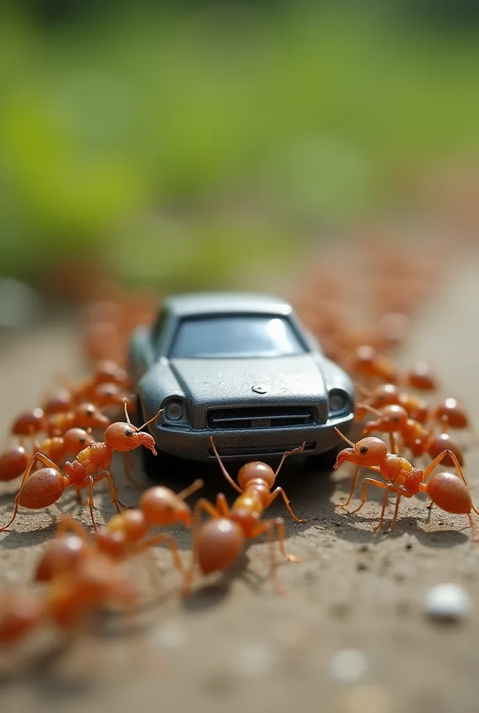 some ants pulling car 30 sec video 