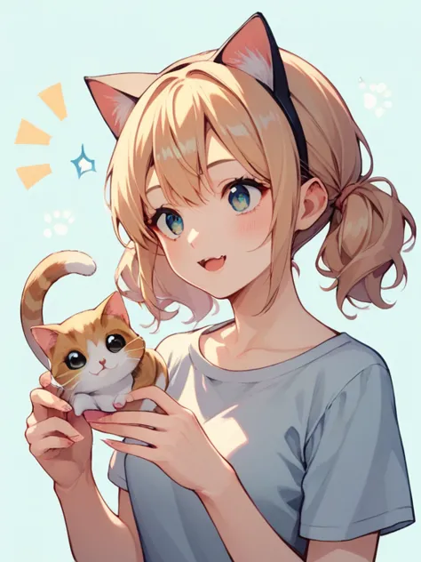 prompt: score_9, score_8_up, score_7_up,  source_anime，nsfw， uncorrected，One cute kitten, Three-haired cat,  Transformed Characters , kitten, plain background,cute cat eyes，