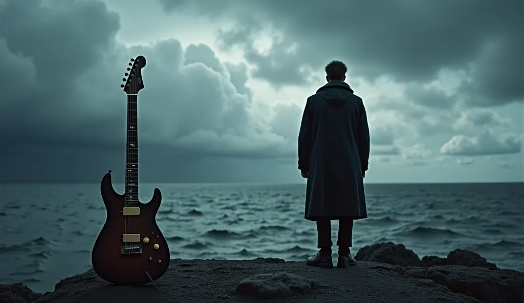 Here's a detailed prompt that you can use to create a Sad Rock Ballads-style thumbnail:

Prompt para DALL·E:

" Create a dark and atmospheric thumbnail for a Sad Rock Ballads YouTube video.  The image must represent a solitary figure standing on a desolate...