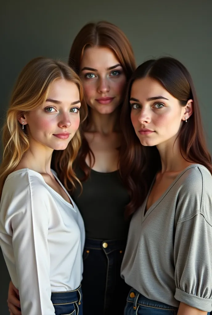 A realistic picture of several German girls 