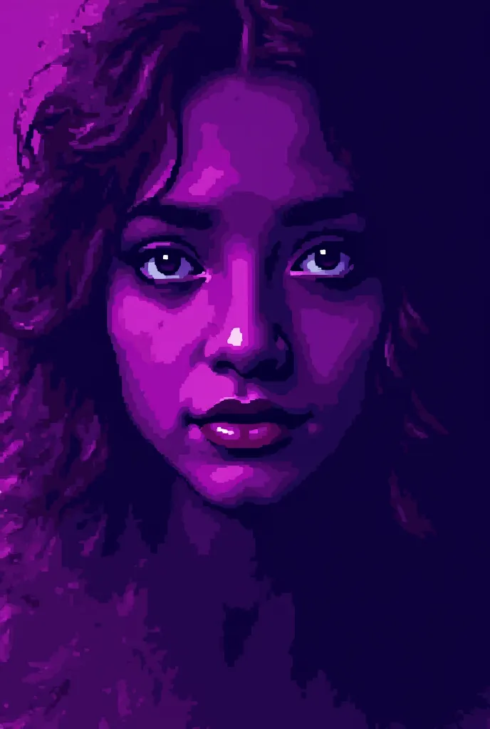 Purple color nice pixel face 