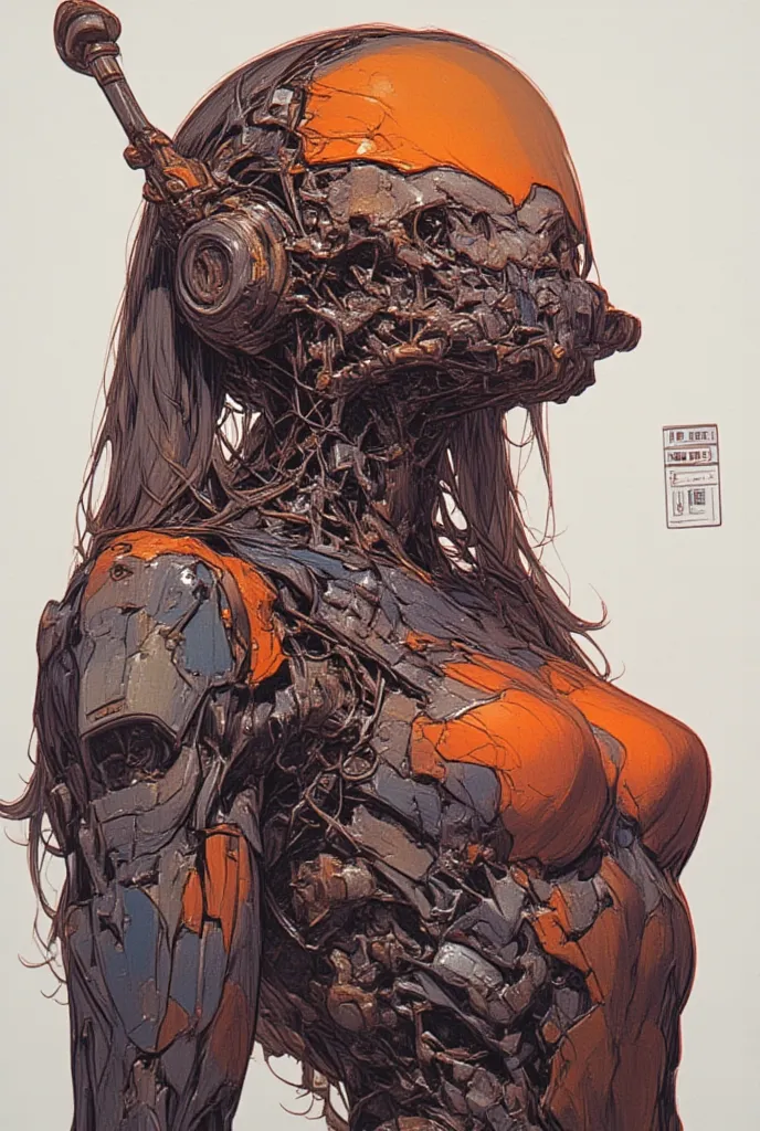 A drawing of a robot with lots of different colored parts, Samus aran fanart, doom guy resembling Samus, Samus aran, Samus, video game fan art, Metroid, nintendo Game Art,  Vibrant Fanart , Samus aran bioorganic varia suit, zero suit Samus, older woman wea...