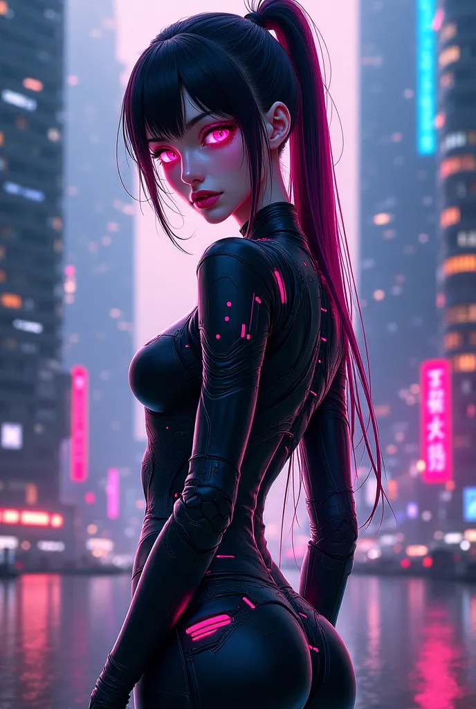 wallpaper pra pc, Sexy girl, anime cyberpunk 