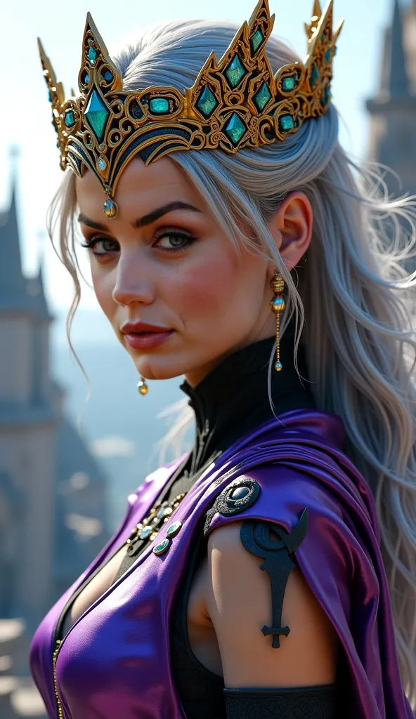 aqui está a descrição atualizada de **ana de armas witho Sindel**, agora with a **purple clothes e black details**, keeping the  ** pc** and the hyper-realistic background setting: --- ### **Parte Superior do Corpo de ana de armas witho Sindel ( pc):** ana...