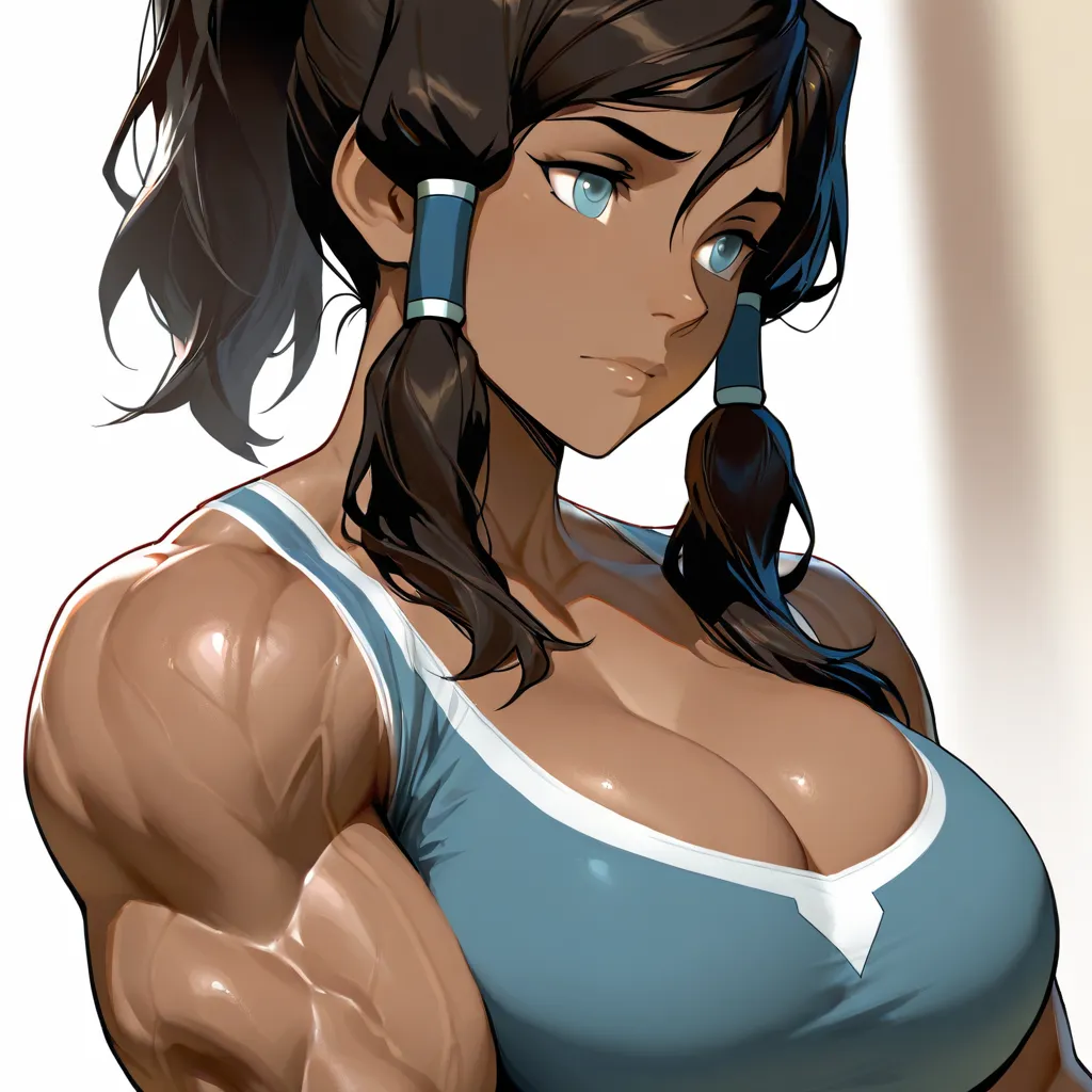 Stunningly attractive woman, Korra, The Legend Of Korra:, High Resolution, Masterpiece, glistening, impeccable physical shape, casual clothing, different hairstyles, different hairstyles, different clothing styles, different clothing, Solo, 1girl, deep cle...