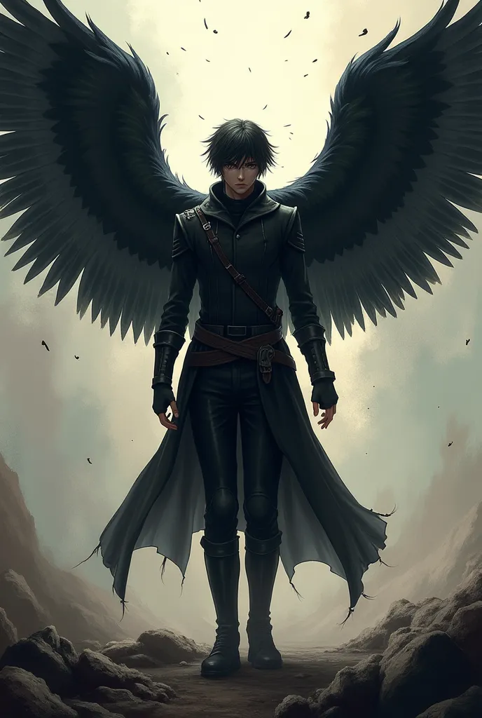 Faça uma fanarts do Eren Yeager, Like a fallen angel with the wings of freedom 