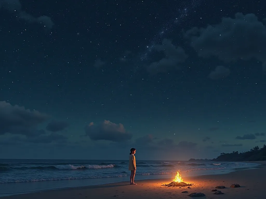 Images of starry skies, bonfire on the beach, you alone but whole.