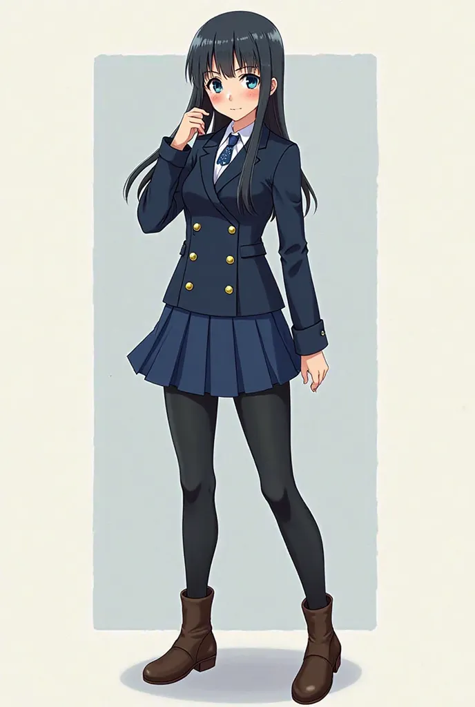 Can you create a picture of an anime character from my imagination

My father has the same hair color as Megumi's hair. Her hair is long, slightly thick, shiny and soft like that, but the character is female

The color of her eyes is a dark dark blue and h...