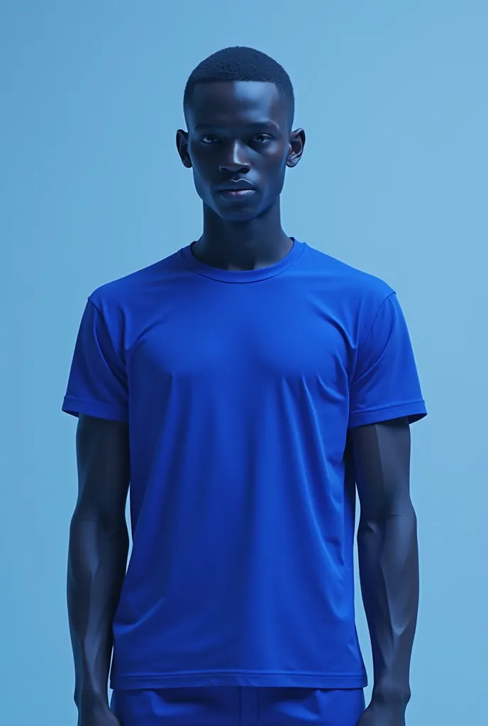 royal blue t-shirt, No front and back model 