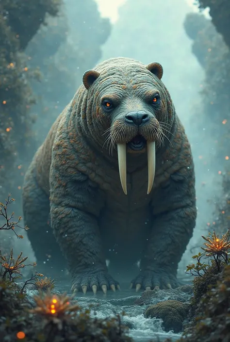 Walrus +bear कि हाईब्रिड फोटो 