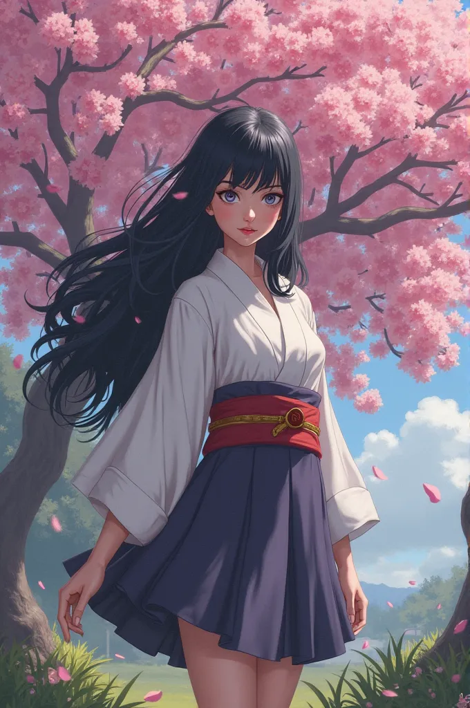 Hinata Hyuga with Byakugan and Sakura