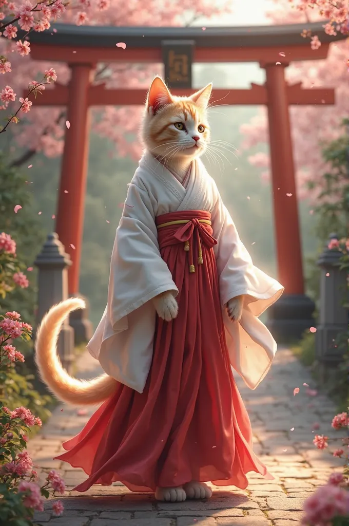 Female cat dressed as a shrine maiden、The appearance of Himiko