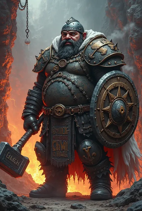 “A stocky tyrant mountain gnome, hyperdetailed realism, dark fantasy

The appearance of:
— Short,  massive body  (height 1.2 m ) with barrel-shaped chest and arms, is like blocks of stone. Steel-gray leather with cracks, resembling mountain veins.
— face :...