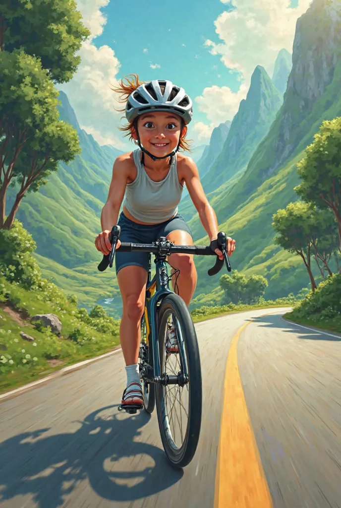  riding a bicycle 