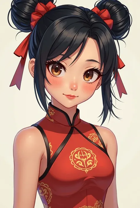 Ling Xiaoyu is immediately striking with her blend of  charm and martial arts athleticism. She is a petite, athletic Chinese girl with a light, almost porcelain complexion that accentuates her soft, delicate facial features. Her large, almond-shaped eyes—t...