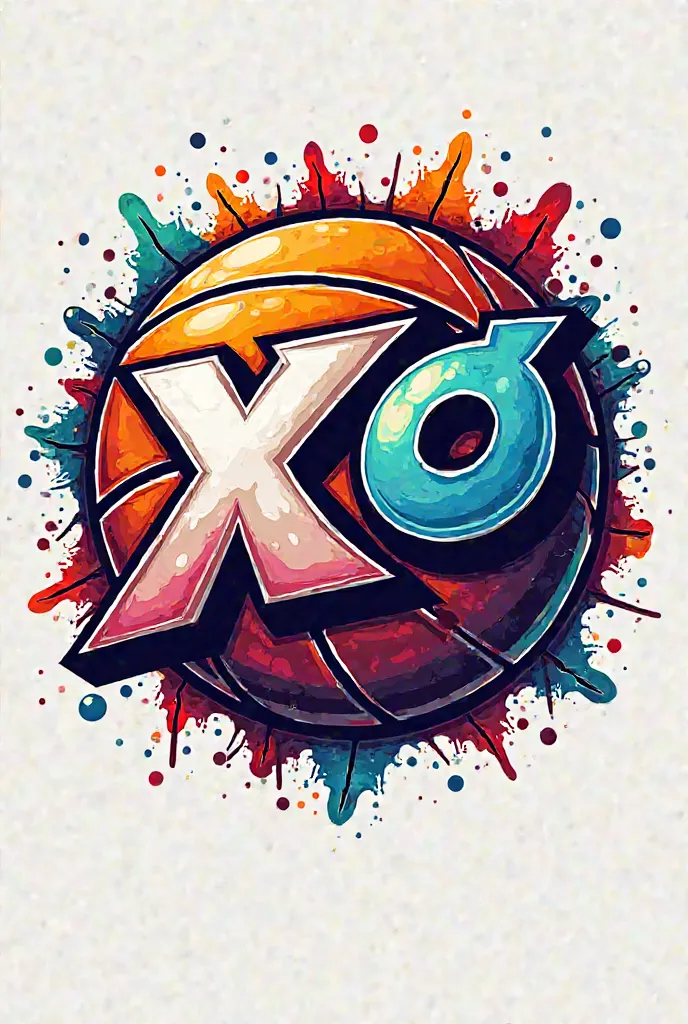 Draw a logo and 2D. In the center says the word {x} In the style of basketball,  with lots of colors. The word "Club Aztequitas"