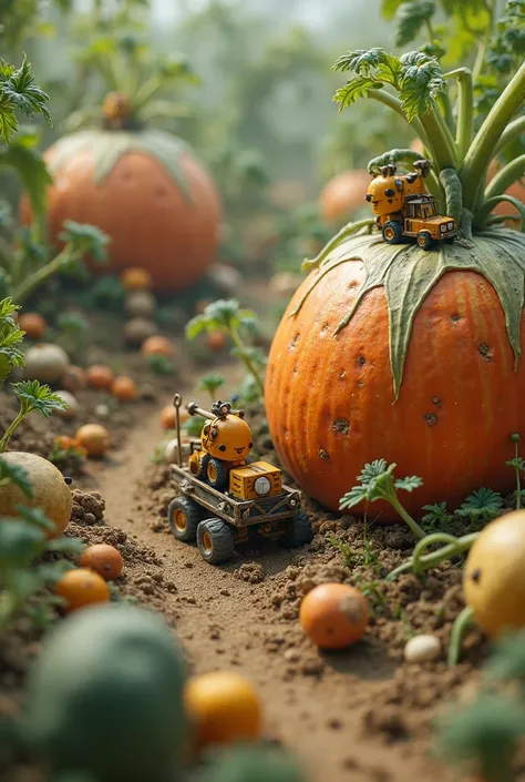 Step into a tiny world where little workers take on giant vegetables! Watch as they dig, slice, and harvest with miniature machines and tools-turning everyday veggies into epic adventures!