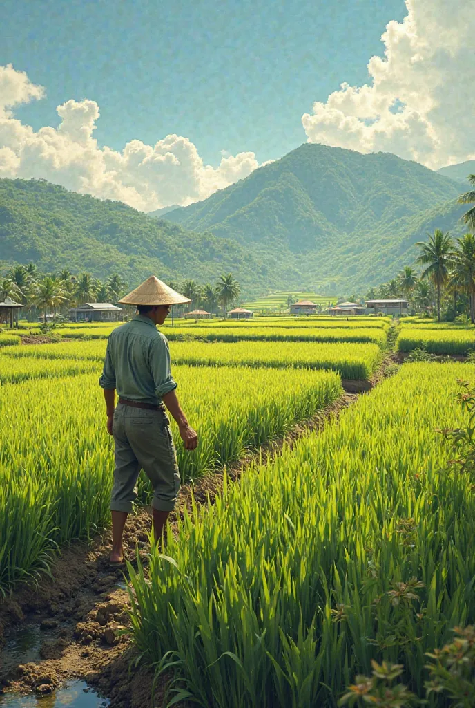 His efforts paid off as his rice fields flourished, while neighboring farms withered under the relentless drought.