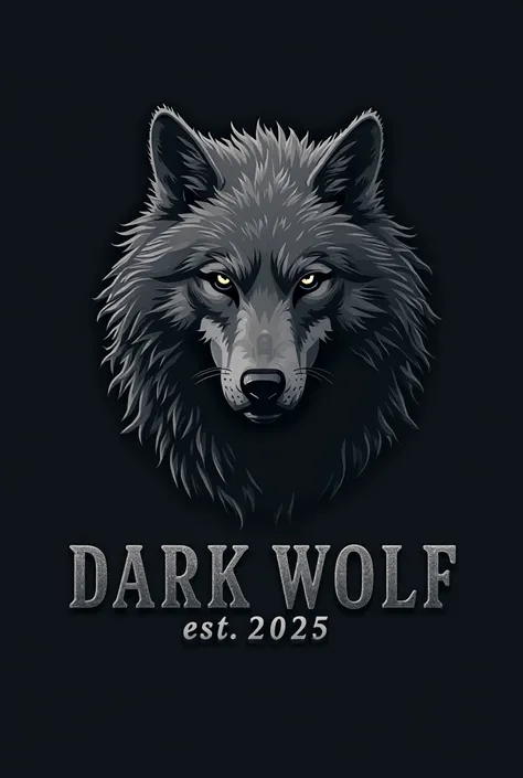 the text "Gorski-Wukovi" with a dark grey wolf in the center and the inscription "EST. 2025." The logo should include a touch