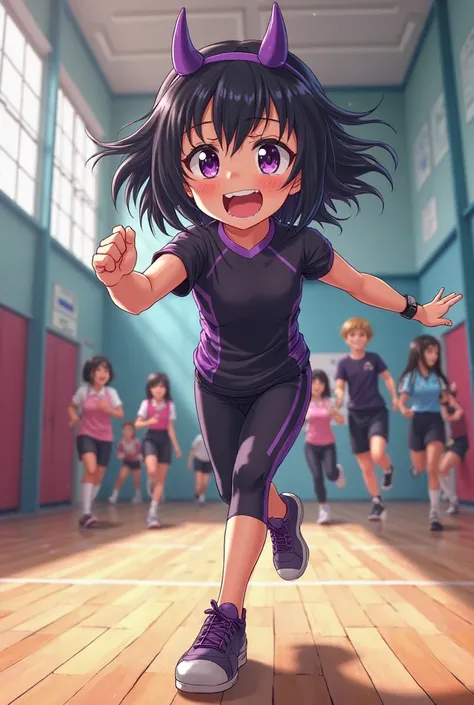 Kuromi being physical education