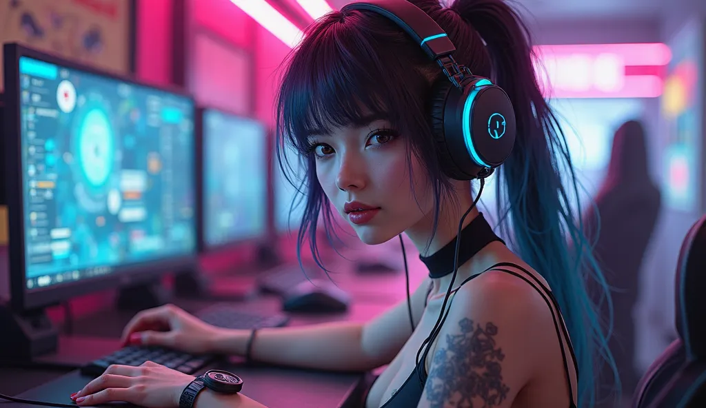 Sexy gamer girl