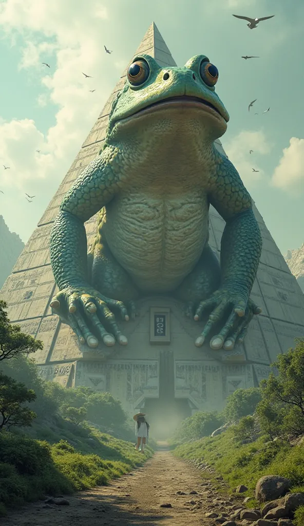 Pyramids in Germany are building giant frogs 