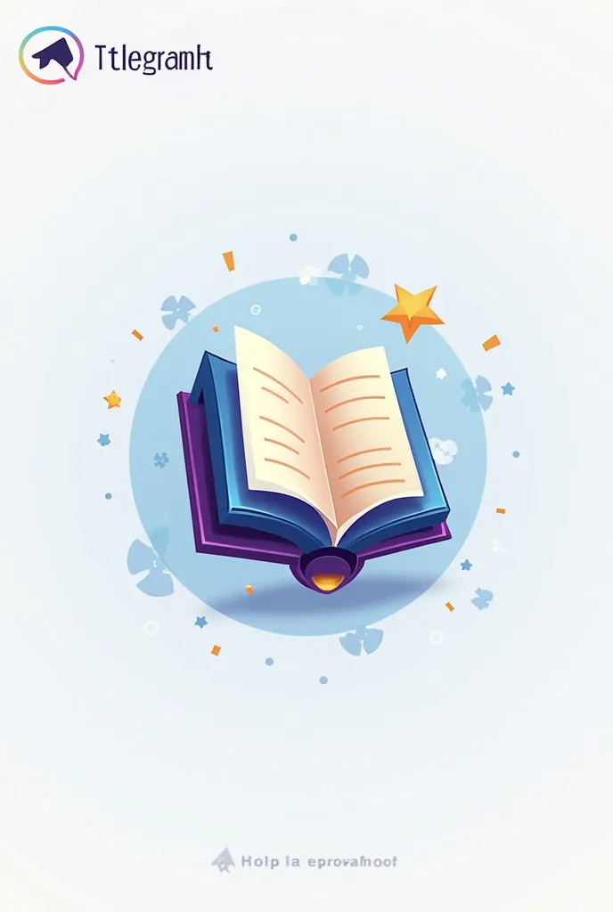 There's a logo in an image for a Telegram group about selling e-books for daily reading