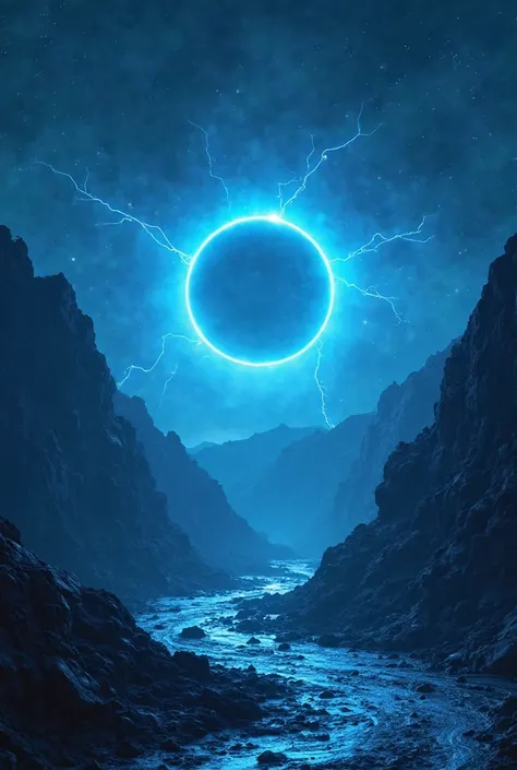 A cinematic YouTube banner, dark night sky with a giant eclipse, glowing neon blue circuit lines, black rocky mountains, dramatic lighting, modern tech style, 8k"**  
أريد صورة غلاف يوتيوب 