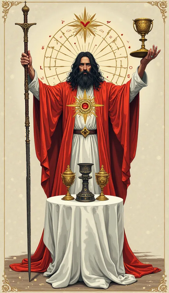  tarot card "The Magician" (With the name given and design similar to the Rider Waite deck)